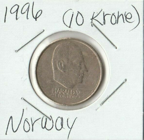 Read more about the article 1996 Norway 10 Krone – KM#457 – Harald V