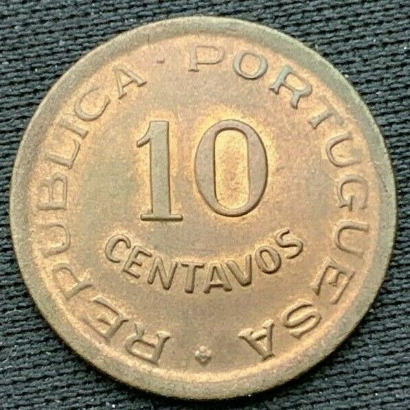 Read more about the article 1949 Portugal Angola 10 Centavos Coin XF    Better Grade World Coin      #K586