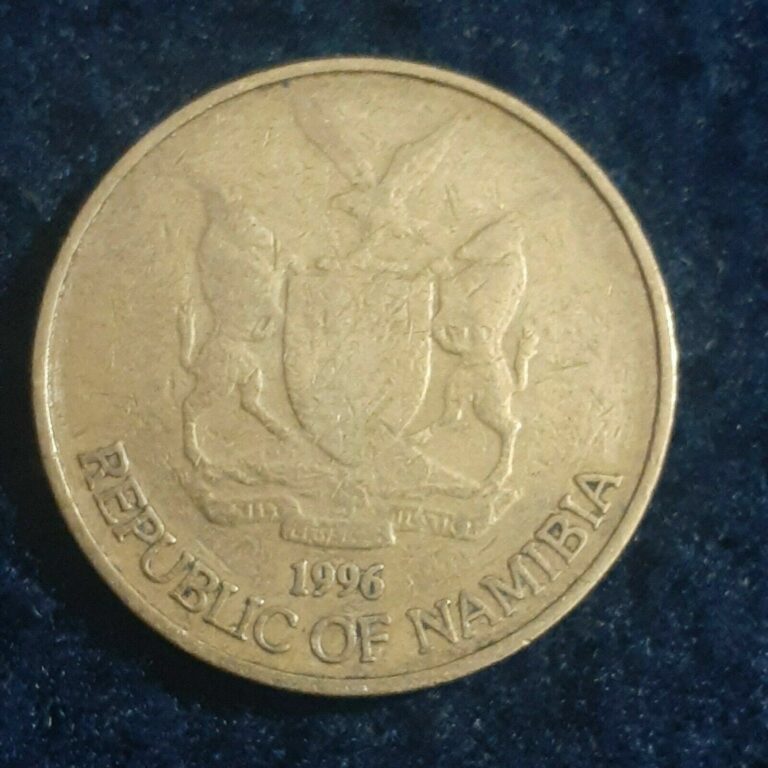 Read more about the article 1996 Namibia 1 Dollar Bateleur Eagle 22.6mm coin