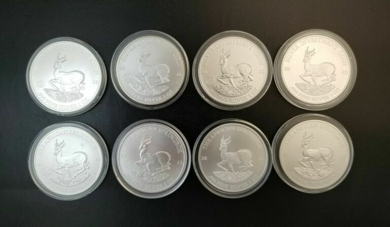 Read more about the article 2010-2018 African Springbok Collection Gabon Malawi 8 BU Silver 1 Oz Coin Set