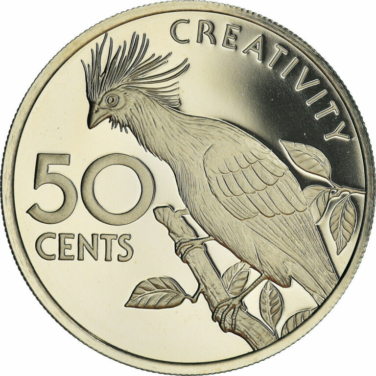 Read more about the article [#843041] Coin  Guyana  50 Cents  1976  Franklin Mint  Proof  MS(65-70)