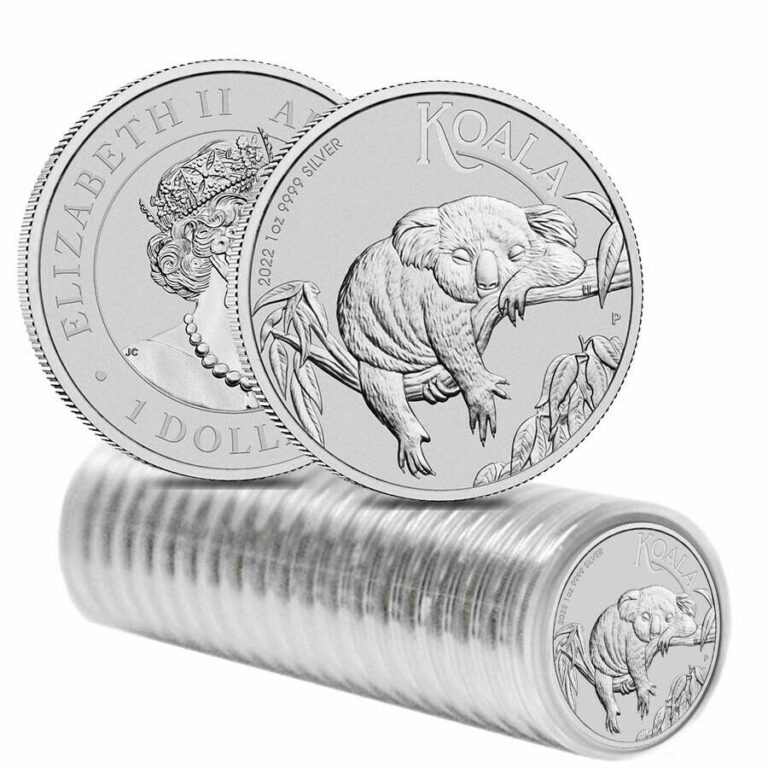 Read more about the article Roll of 20 – 2022 1 oz Silver Australian Koala Perth Mint .9999 Fine BU In Cap