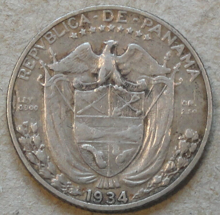 Read more about the article 1934 Panama 1/10 Balboa Mid Grade as Pictured