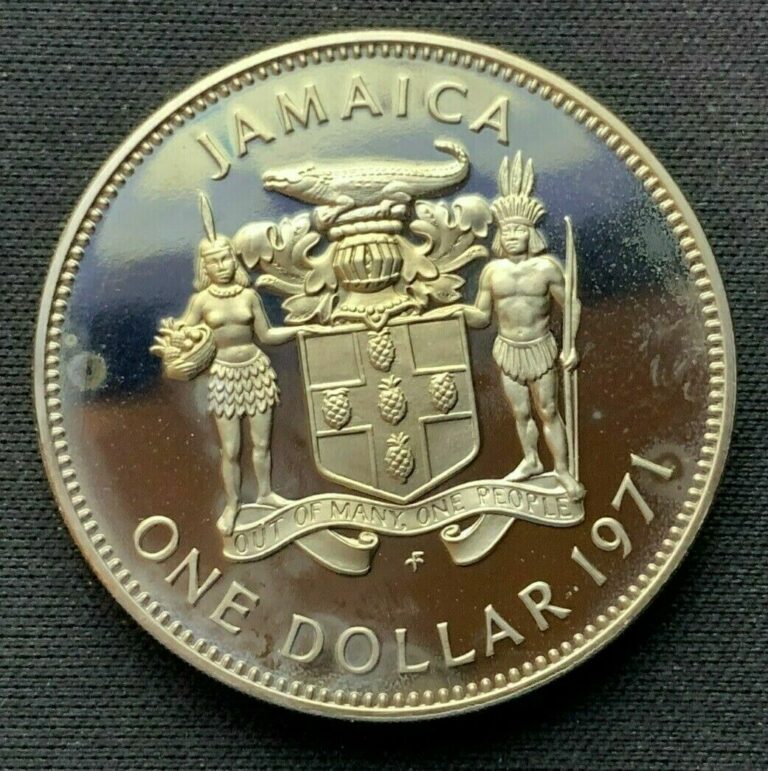 Read more about the article 1971 Jamaica Dollar Coin PROOF ( Mintage 15K ) Franklin Mint  #C255