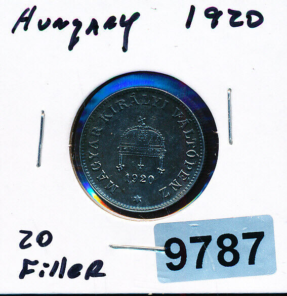 Read more about the article HUNGARY  –  20 FILLER  – 1920 XF++ #9787