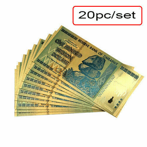 Read more about the article 20 Pack 100 TRILLION DOLLAR BILL Zimbabwe Gem Uncirculated Currency Note Collect