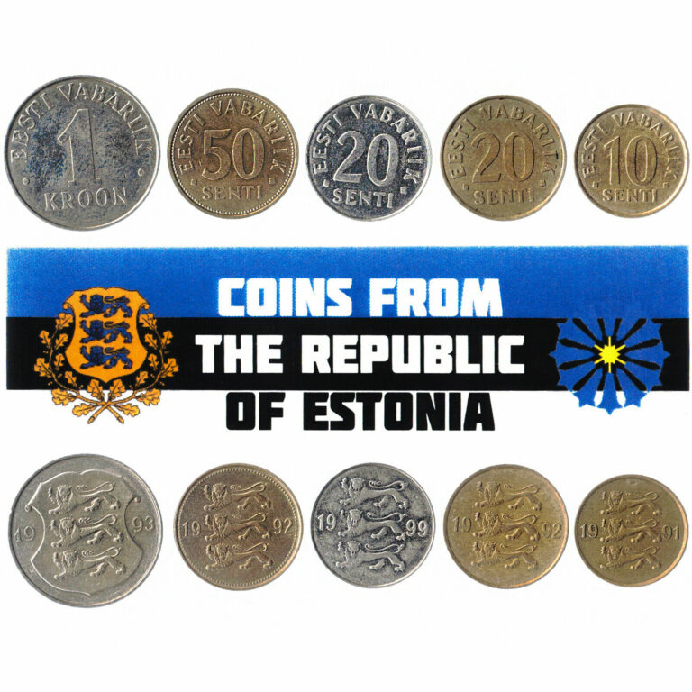 Read more about the article 5 ESTONIAN COINS. DIFFERENT COINS FROM BALTICS. FOREIGN CURRENCY  VALUABLE MONEY