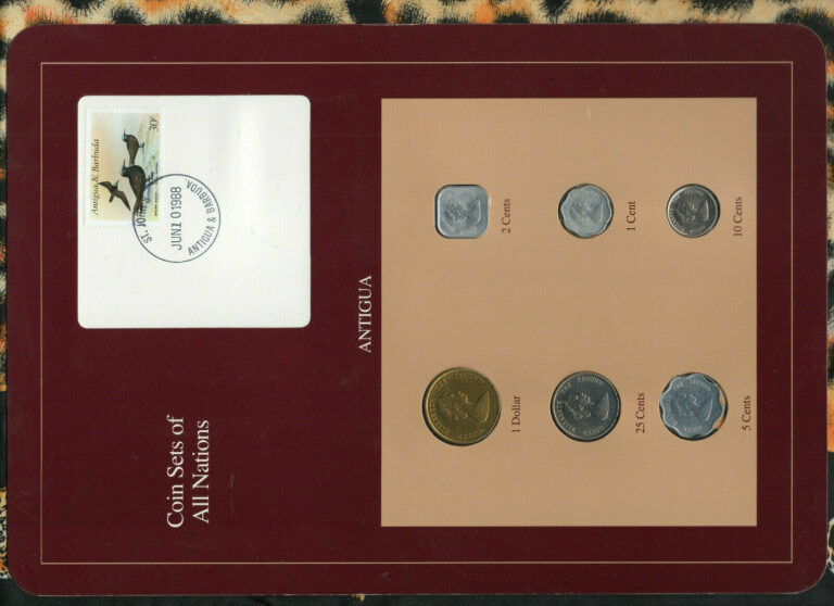 Read more about the article Coin Sets of All Nations Antigua E.C.1981-1989 UNC 25 cent 89 Scarce JUN 10 1988