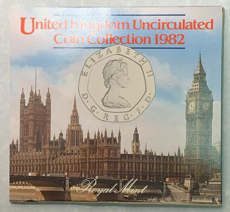 Read more about the article 1982 United Kingdom Brilliant Uncirculated Coin set – 7 Coins – FREE SHIPPING *