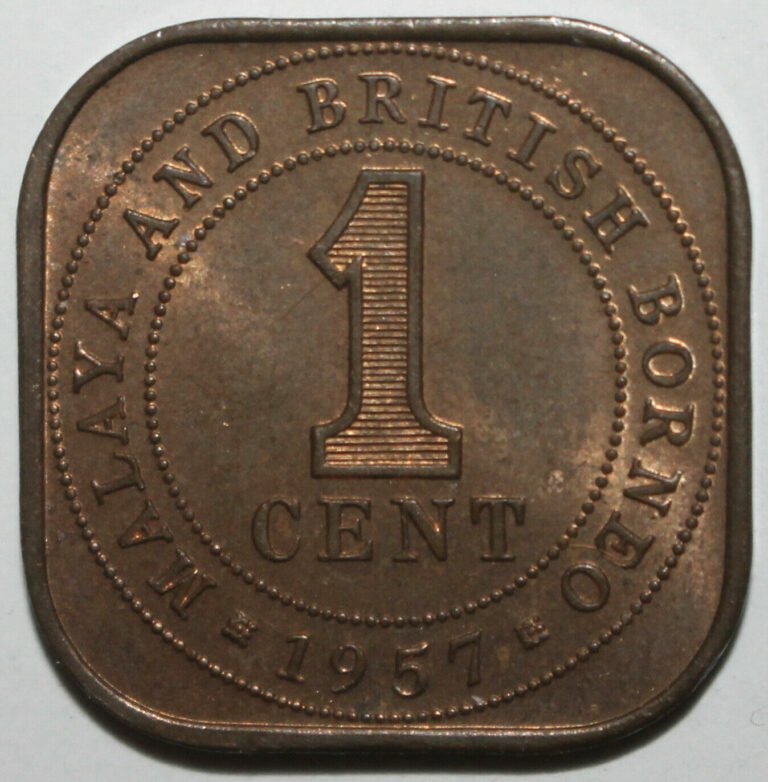 Read more about the article Malaya and British Borneo 1 Cent Coin 1957 KM# 5 Malaysia Elizabeth II One