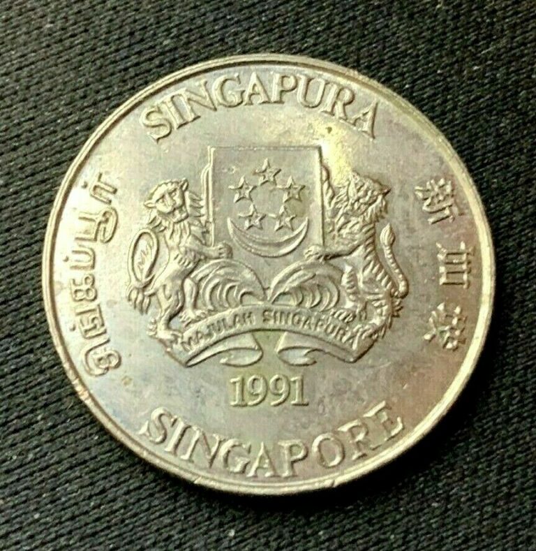Read more about the article 1991 Singapore 20 Cents Coin UNC   World Coin   Copper nickel   #K1110