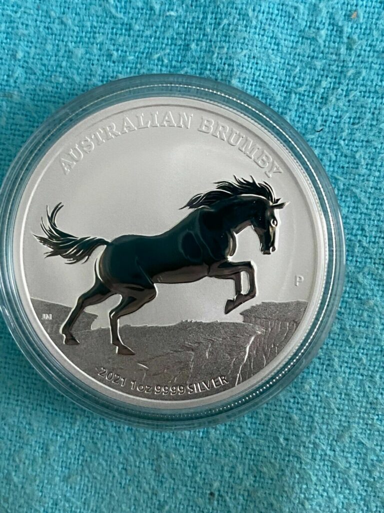 Read more about the article 2021 Australia 1oz Silver Australian Brumby BU Capsule Mintage 25 000