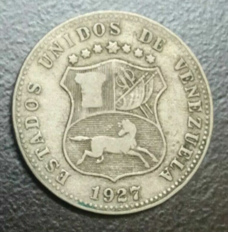 Read more about the article 1927 VENEZUELA 12 1/2 CENTIMOS 12.5 VINTAGE COIN HORSE ANIMAL THEMATIC