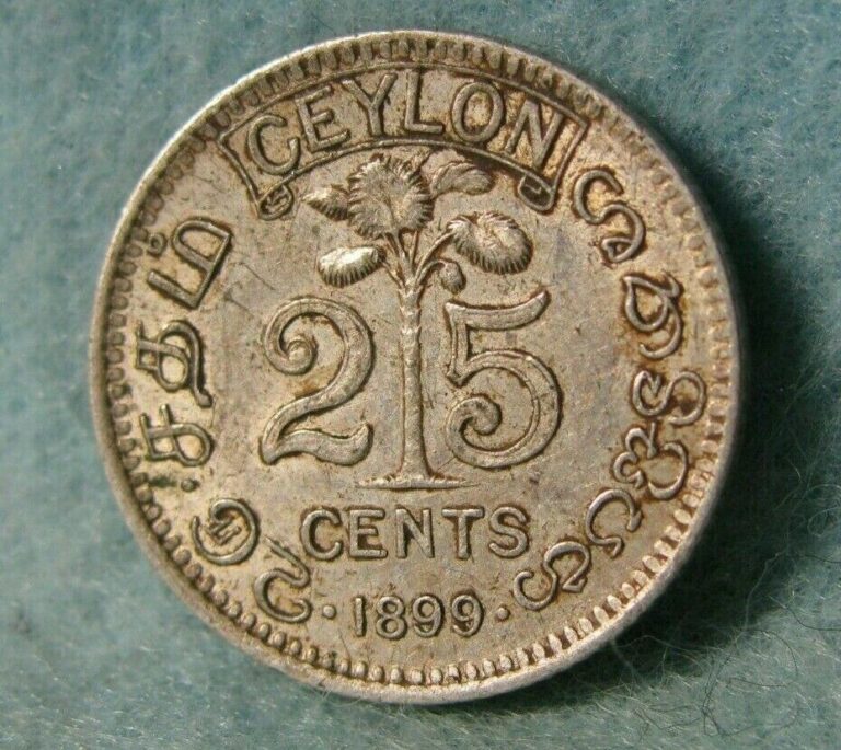 Read more about the article 1899 Ceylon Sri Lanka 25 Cents World Foreign Silver Coin #4653