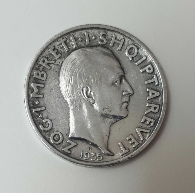 Read more about the article Albania 1 Frang Ar 1935 – Silver coin of LMU standard