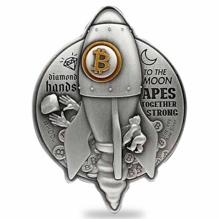 Read more about the article 2022 Chad Bitcoin Rocket Antique High Relief 1 oz .999 Silver Coin ~ 5k Minted