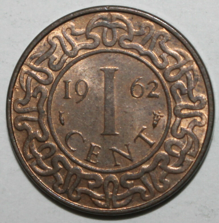 Read more about the article Dutch Suriname One Cent Coin 1962 KM# 11 Juliana Netherlands 1