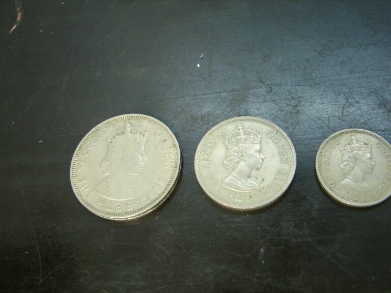 Read more about the article Lot of 3 Queen Elizabeth Malaya and British Borneo 10  20  50 cent Coins  E5