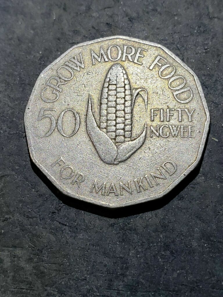 Read more about the article 1972 Zambia 50 NGWEE Coin “Grow More Food for Mankind”