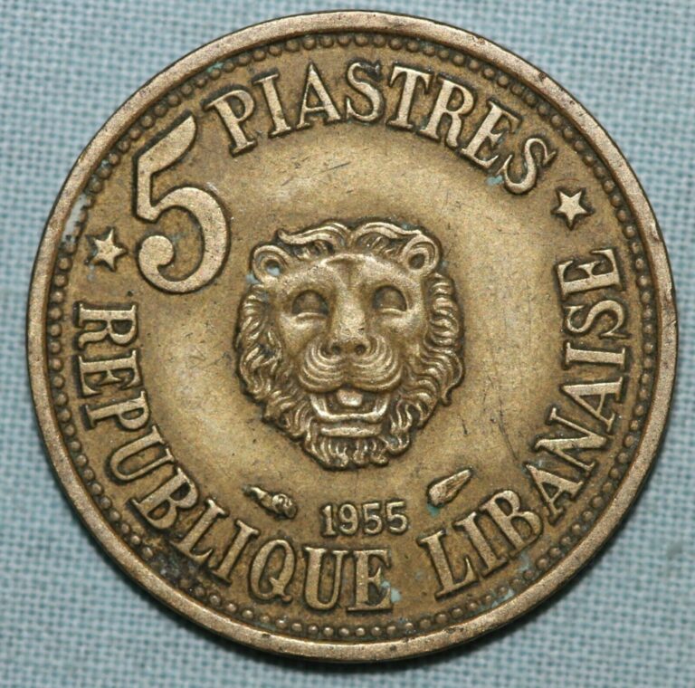 Read more about the article Lebanon 1955 ~ 5 Piastres  ~ 93¢ tracked shipping