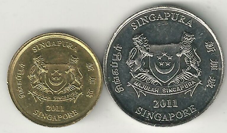 Read more about the article 2 DIFFERENT COINS from SINGAPORE – 5 and 20 CENTS (BOTH DATING 2011).