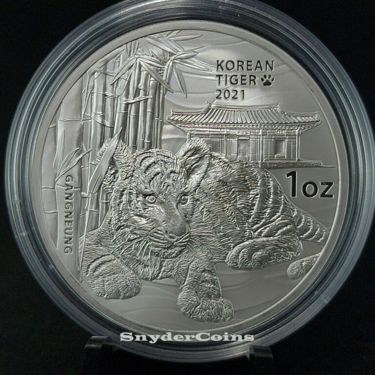 Read more about the article 2021 South Korea Silver Tiger BU in Capsule *20 000 Mintage*