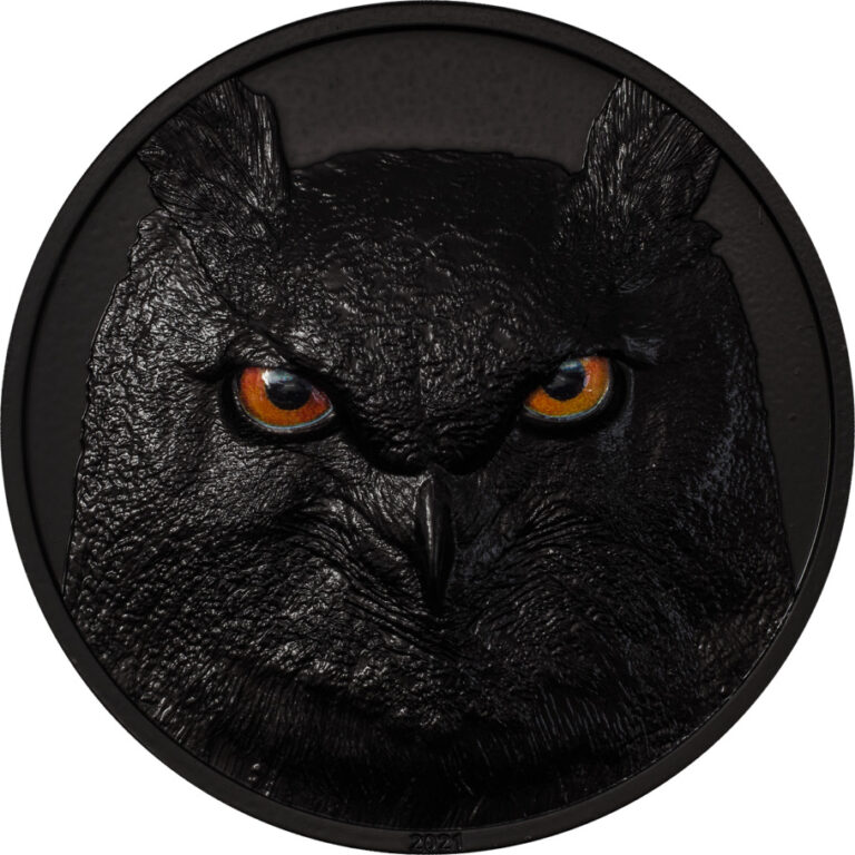 Read more about the article 2021 $10 Palau 2oz Silver Obsidian Black Finish Eagle Owl OGP