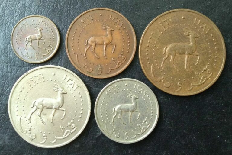 Read more about the article QATAR and DUBAI COMPLETE SET OF 5 COINS 1  5  10  25 and 50 DIRHAMS SCARCE L@@K!!!