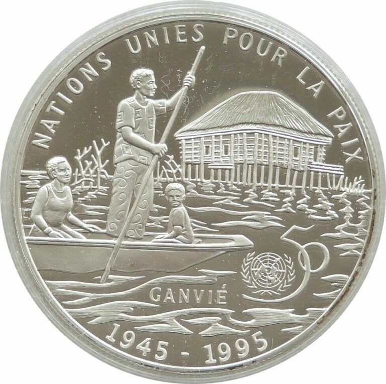 Read more about the article 1995 Benin United Nations 50th Anniversary 6000 Francs Silver Proof Coin