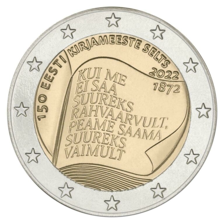 Read more about the article ESTONIA – 2 € Euro commemorative coin 2022 – Society of Estonian Literati 150