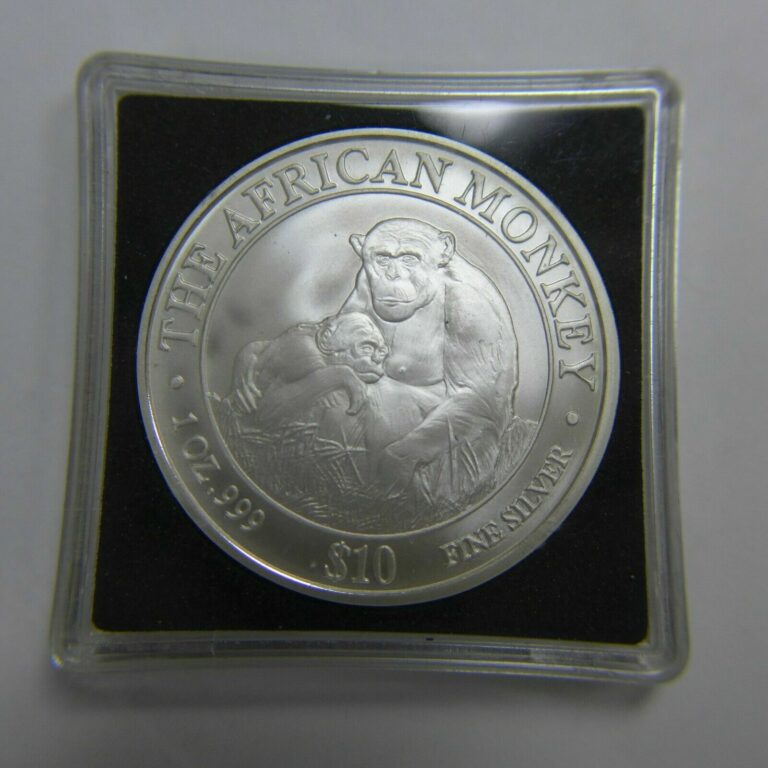 Read more about the article 2003 Somali $10 The African Monkey 1oz .999 Fine Silver Coin