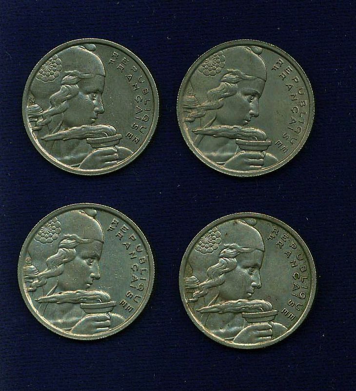 Read more about the article FRANCE REPUBLIC 100 FRANCS COINS: 1954  1955  1956  1957  GROUP LOT OF (4)