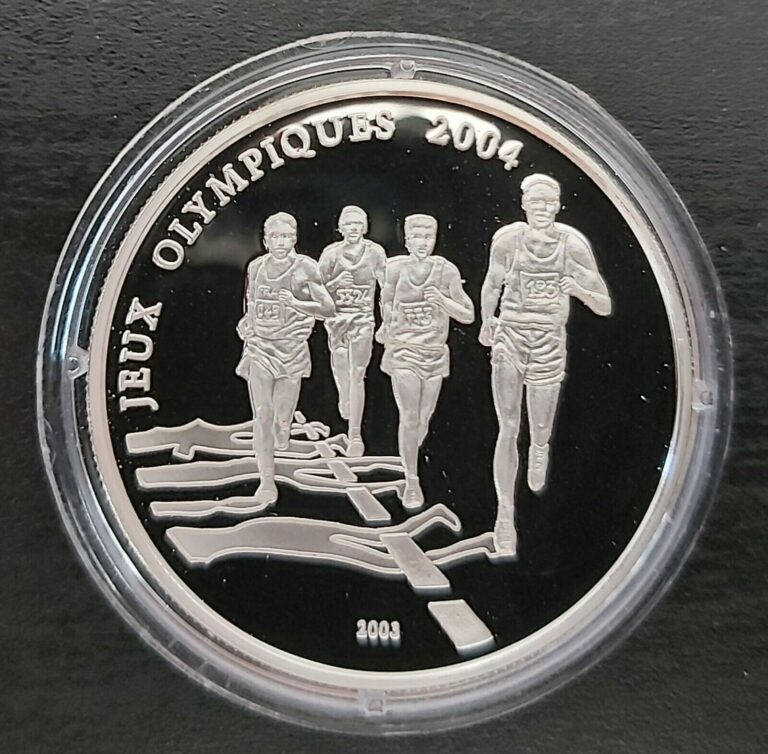 Read more about the article TOGO – SILVER PROOF 1000 FRANCS UNC COIN 2003 YEAR OLYMPIC RUNNERS