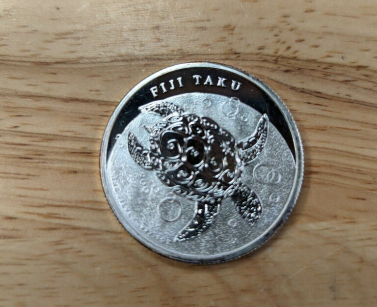 Read more about the article 2013 FIJI TAKU TURTLE 1 OUNCE .999 FINE SILVER TWO DOLLAR COIN