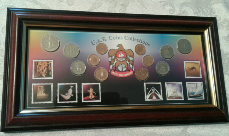 Read more about the article 12 Coin Collection United Arab Emirates Framed Display U.A.E 1 Dirham 1998 1419