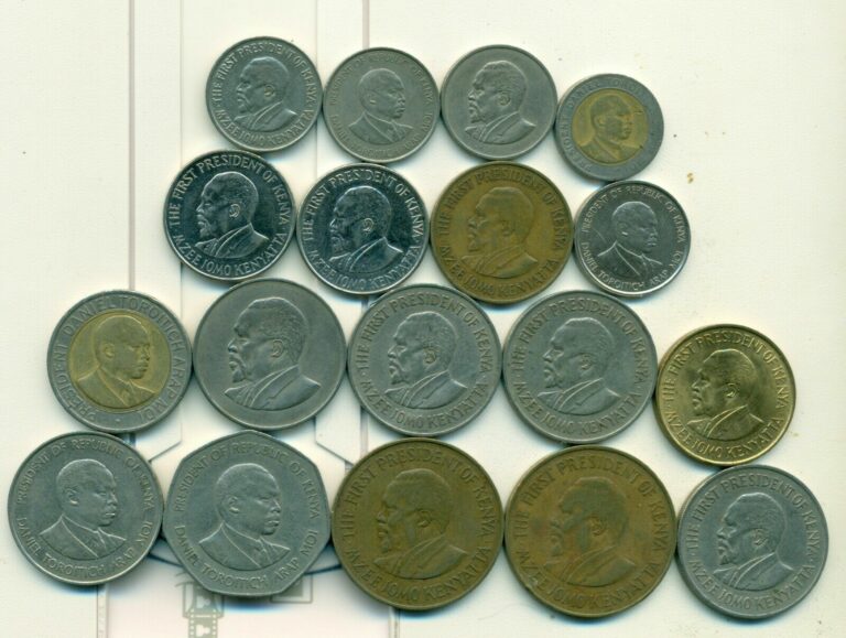 Read more about the article 18 DIFFERENT COINS from KENYA (12 DIFFERENT TYPES/6 DENOMINATIONS)