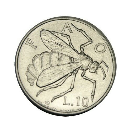 Read more about the article elf  San Marino 10 Lire 1974  FAO  Bee