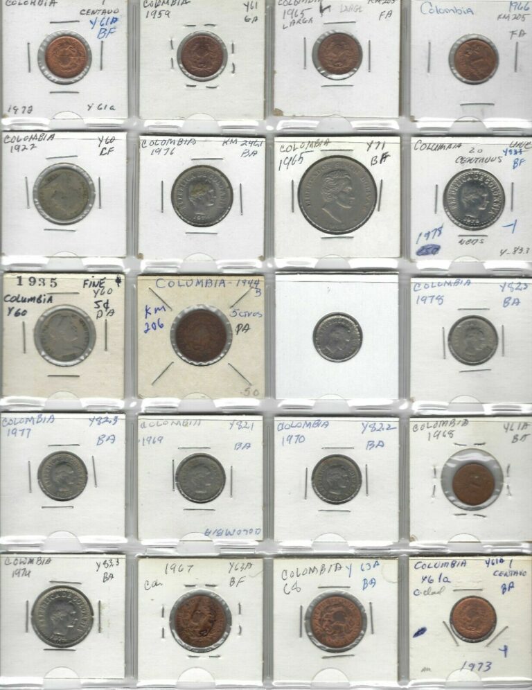 Read more about the article Colombia Coin Lot 20 Old Vintage Colombian Coins 🇨🇴