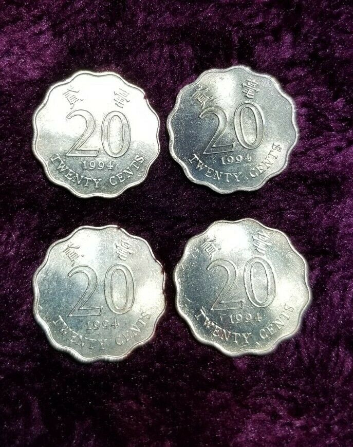 Read more about the article HongKong 20 Cent Coins- Lot Of 4- 1994  Uncirculated
