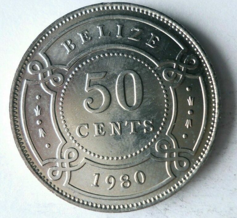 Read more about the article 1980 BELIZE 50 CENTS – AU/UNC – Hard to Find Coin – Free Ship – Bin #401