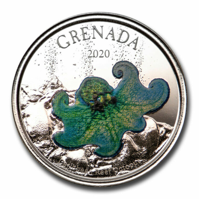 Read more about the article 2020 Grenada 1 oz Silver Octopus Proof (Colorized) – SKU#217197