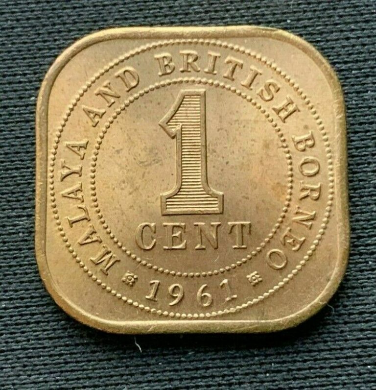 Read more about the article 1961 Malaya British Borneo 1 Cent Coin BU UNC     Rare High Grade Coin    #C1069