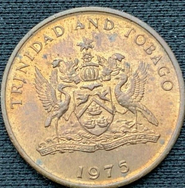 Read more about the article 1975 Trinidad and Tobago One Cent Coin XF +     World Coin  Bronze     #K683