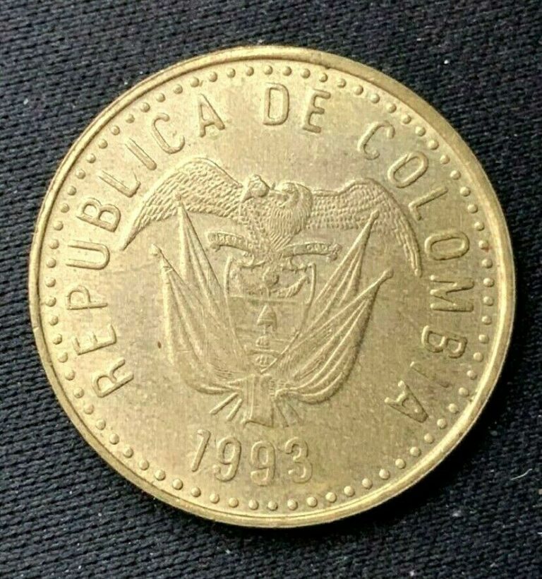 Read more about the article 1993 Colombia  100 Pesos Coin UNC   World Coin   brass   #K1020