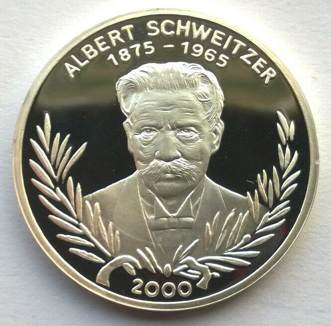 Read more about the article Togo 2000 Albert Schweitzer 1000 Francs Silver Coin Proof