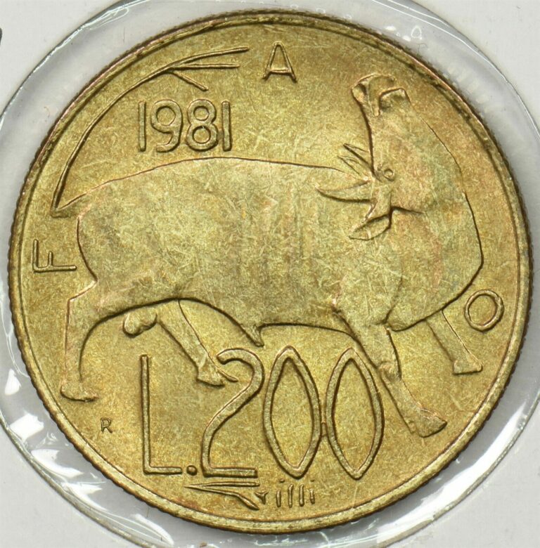 Read more about the article San Marino 1981 200 Lire Cow animal FAO P150186 combine shipping