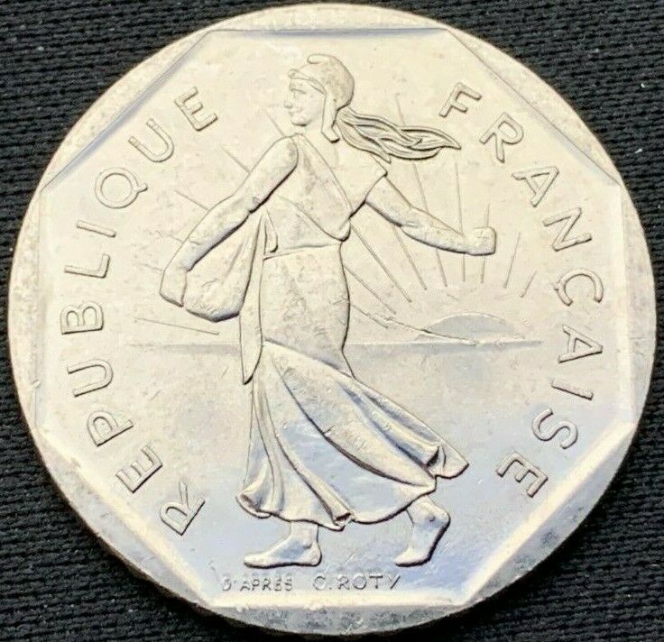 Read more about the article France 1982  2 Francs   BU PL   Nickel Coin     #K617