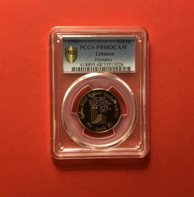 Read more about the article 1980-LEBANON-1 LIVRE CO-NI PROOF COINS GRADED BY PCGS PF68 DCAM…RARE