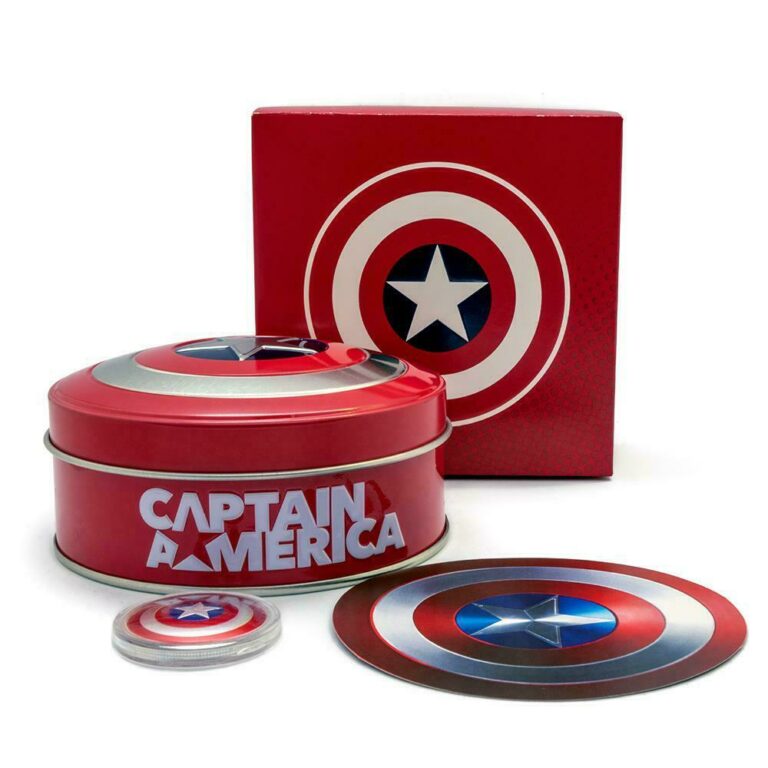 Read more about the article 2019 CAPTAIN AMERICA SHIELD PROOF 10g GRAM Ag SILVER COIN Fiji See Pics  777