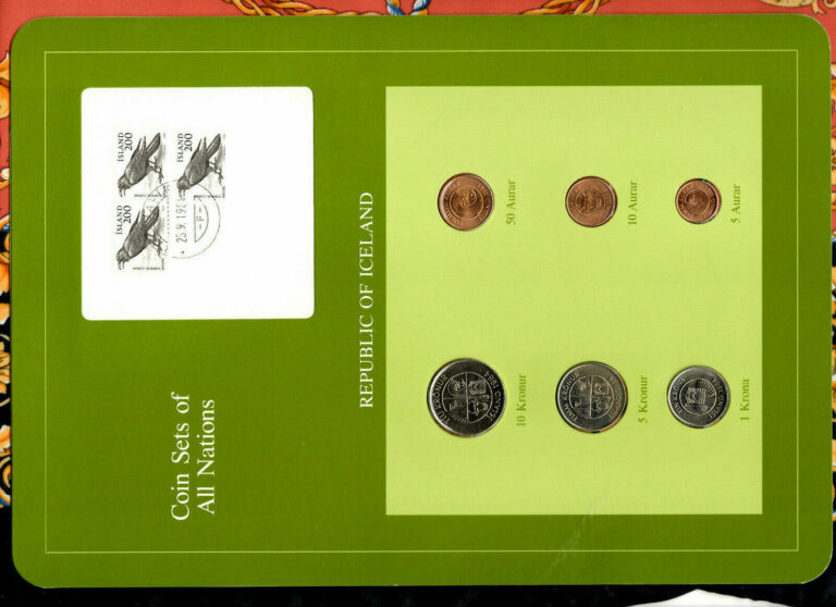 Read more about the article Coin Sets of All Nations Iceland 1 5 10 Kronur 1984 5 10 50 Aurar 1981 UNC